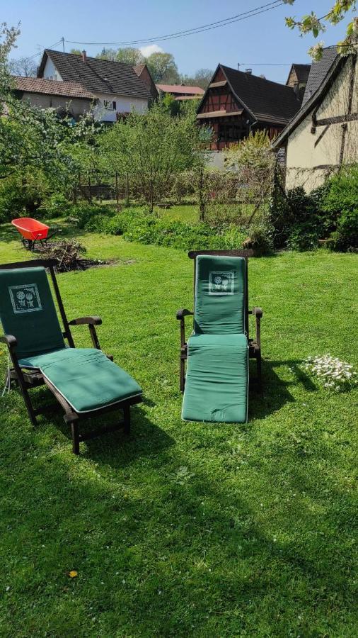 Gite Au Petit Ruisseau-Etage Et Combles-Maison Alsacienne 4 Personnes 4 Nuitees Minimum Langensoultzbach Bagian luar foto