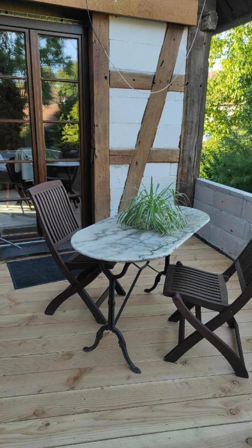 Gite Au Petit Ruisseau-Etage Et Combles-Maison Alsacienne 4 Personnes 4 Nuitees Minimum Langensoultzbach Bagian luar foto