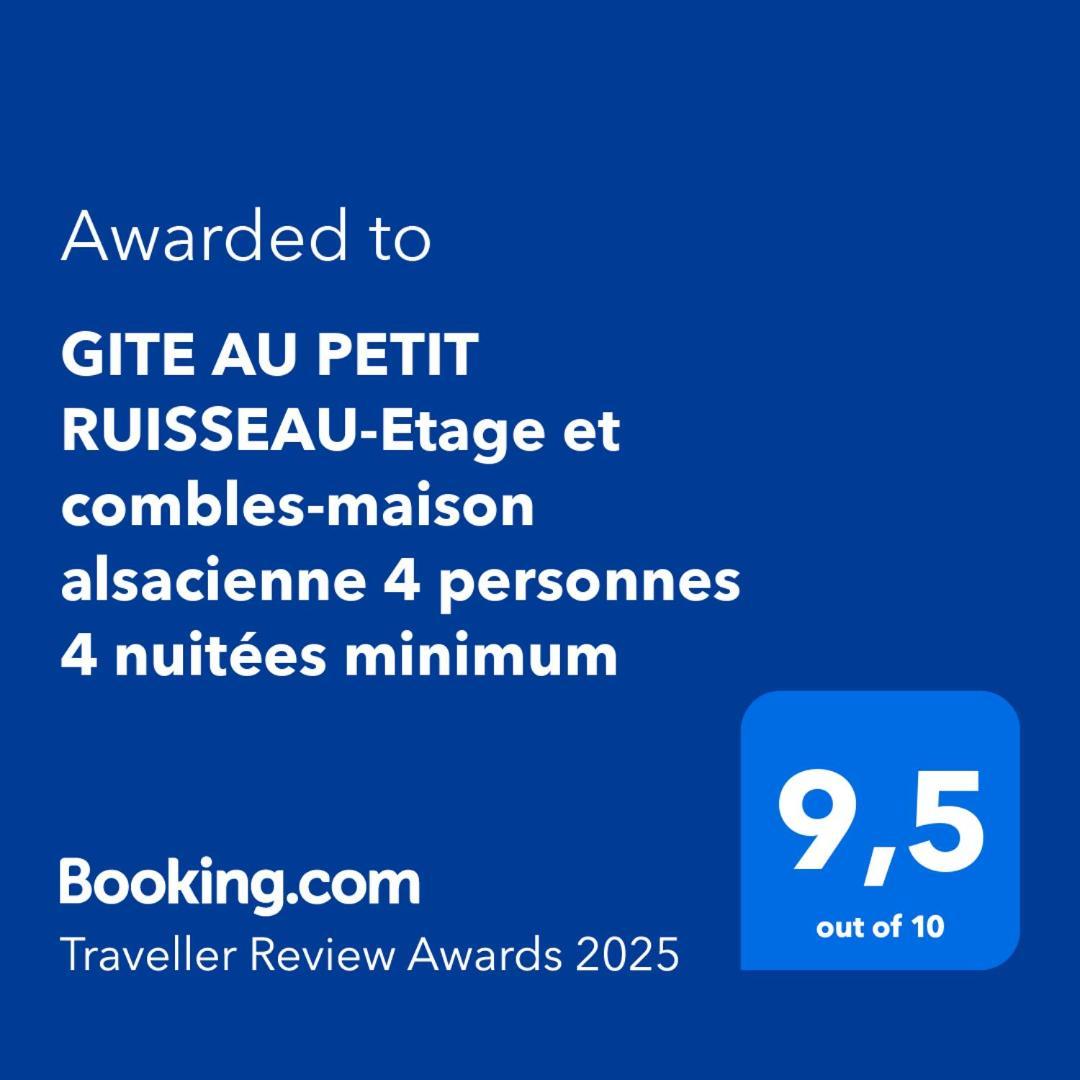 Gite Au Petit Ruisseau-Etage Et Combles-Maison Alsacienne 4 Personnes 4 Nuitees Minimum Langensoultzbach Bagian luar foto